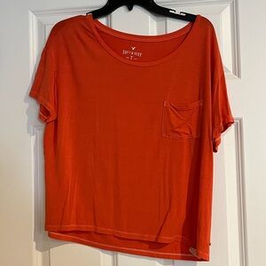American Eagle Soft and Sexy Tshirt in coral orangee